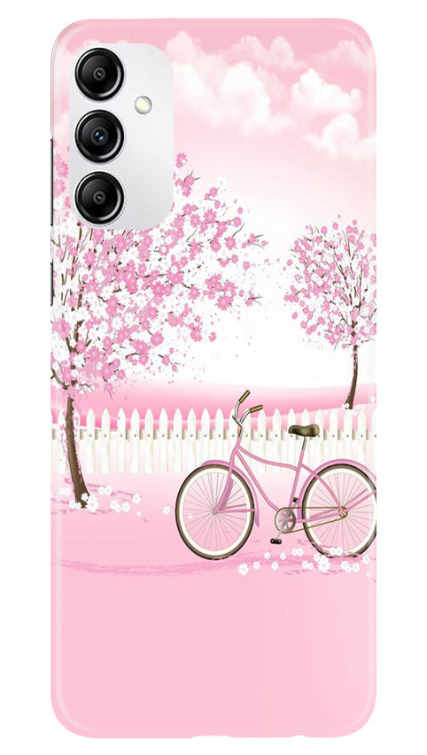 Pink Flowers Cycle Case for Samsung Galaxy M14 5G  (Design - 102)