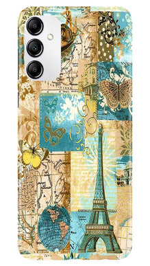 Travel Eiffel Tower Mobile Back Case for Samsung Galaxy M14 5G (Design - 175)