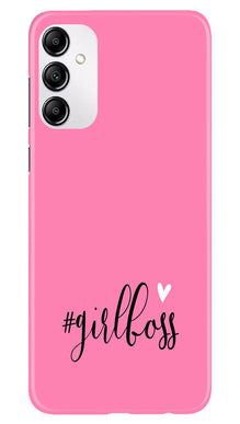 Girl Boss Pink Mobile Back Case for Samsung Galaxy M14 5G (Design - 238)