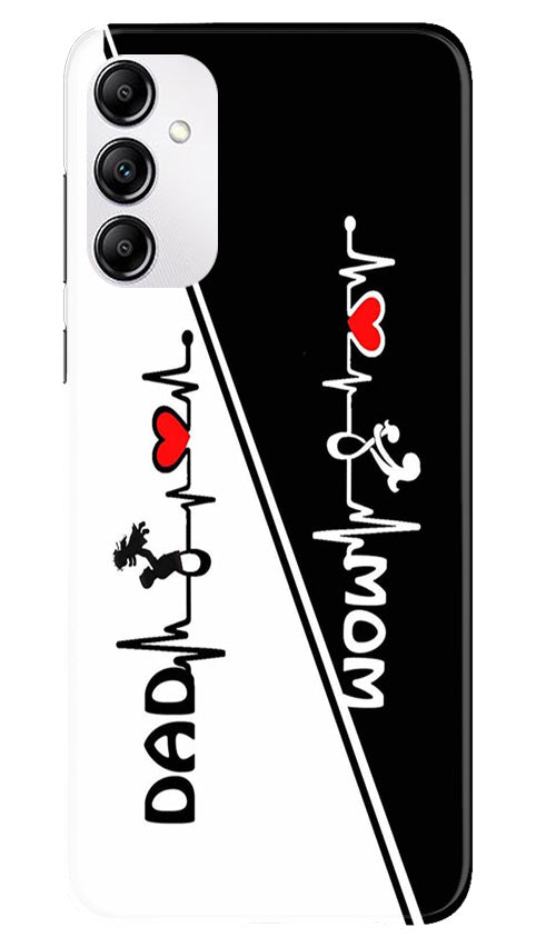 Love Mom Dad Mobile Back Case for Samsung Galaxy M14 5G (Design - 344)