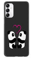 Panda Love Mobile Back Case for Samsung Galaxy M14 5G (Design - 355)