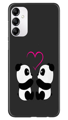 Panda Love Mobile Back Case for Samsung Galaxy M14 5G (Design - 355)