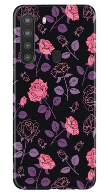 Rose Pattern Mobile Back Case for Samsung Galaxy A21 (Design - 2)