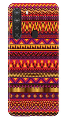 Zigzag line pattern2 Mobile Back Case for Samsung Galaxy A21 (Design - 10)