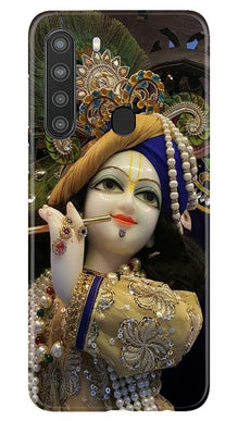 Lord Krishna3 Mobile Back Case for Samsung Galaxy A21 (Design - 18)