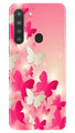 White Pick Butterflies Case for Samsung Galaxy A21