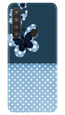 White dots Butterfly Mobile Back Case for Samsung Galaxy A21 (Design - 31)