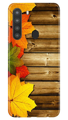 Wooden look3 Mobile Back Case for Samsung Galaxy A21 (Design - 61)