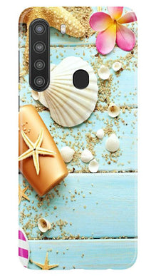 Sea Shells Mobile Back Case for Samsung Galaxy A21 (Design - 63)
