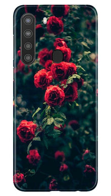 Red Rose Mobile Back Case for Samsung Galaxy A21 (Design - 66)