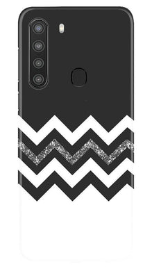 Black white Pattern2Mobile Back Case for Samsung Galaxy A21 (Design - 83)
