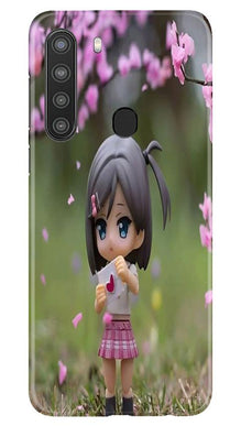 Cute Girl Mobile Back Case for Samsung Galaxy A21 (Design - 92)