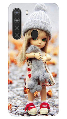 Cute Doll Mobile Back Case for Samsung Galaxy A21 (Design - 93)