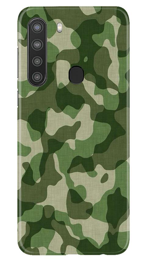 Army Camouflage Case for Samsung Galaxy A21  (Design - 106)