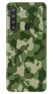 Army Camouflage Mobile Back Case for Samsung Galaxy A21  (Design - 106)