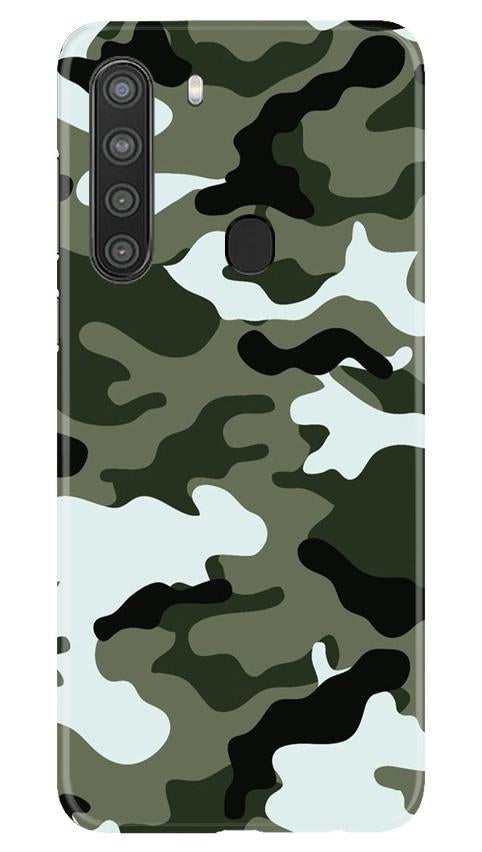 Army Camouflage Case for Samsung Galaxy A21(Design - 108)