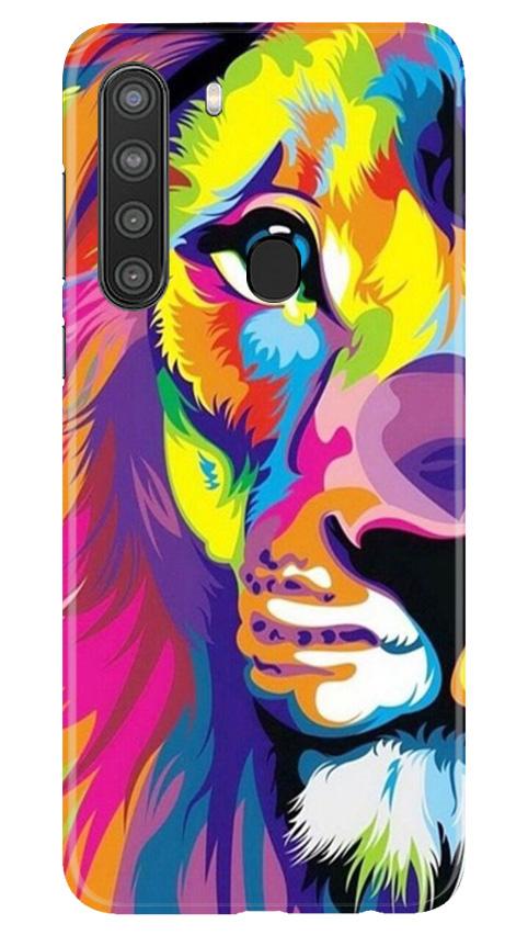 Colorful Lion Case for Samsung Galaxy A21  (Design - 110)