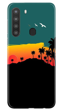 Sky Trees Mobile Back Case for Samsung Galaxy A21 (Design - 191)