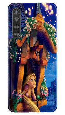 Cute Girl Mobile Back Case for Samsung Galaxy A21 (Design - 198)