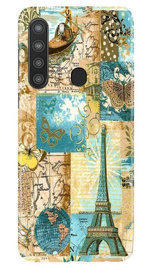 Travel Eiffel Tower Mobile Back Case for Samsung Galaxy A21 (Design - 206)