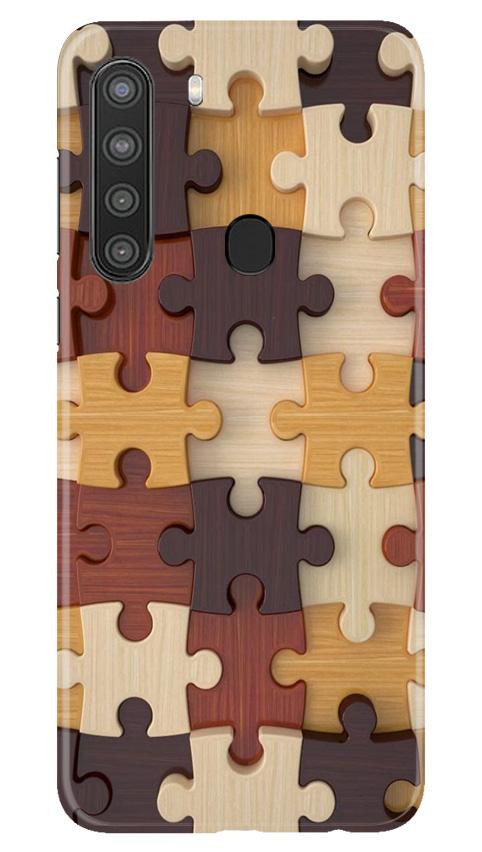 Puzzle Pattern Case for Samsung Galaxy A21 (Design No. 217)