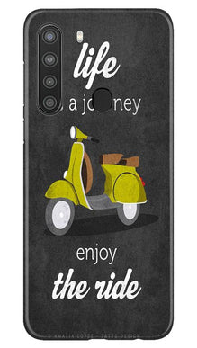 Life is a Journey Mobile Back Case for Samsung Galaxy A21 (Design - 261)