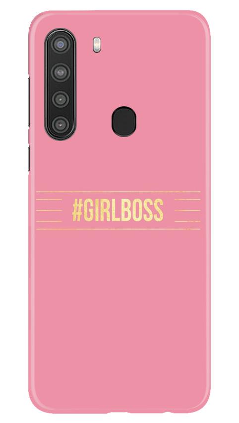 Girl Boss Pink Case for Samsung Galaxy A21 (Design No. 263)