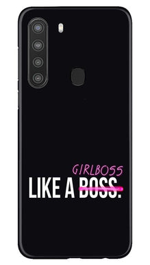 Like a Girl Boss Mobile Back Case for Samsung Galaxy A21 (Design - 265)