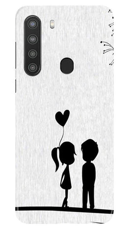 Cute Kid Couple Case for Samsung Galaxy A21 (Design No. 283)
