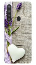 White Heart Case for Samsung Galaxy A21 (Design No. 298)