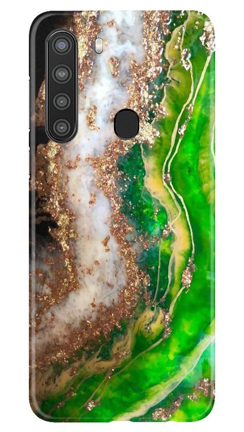 Marble Texture Mobile Back Case for Samsung Galaxy A21 (Design - 307)