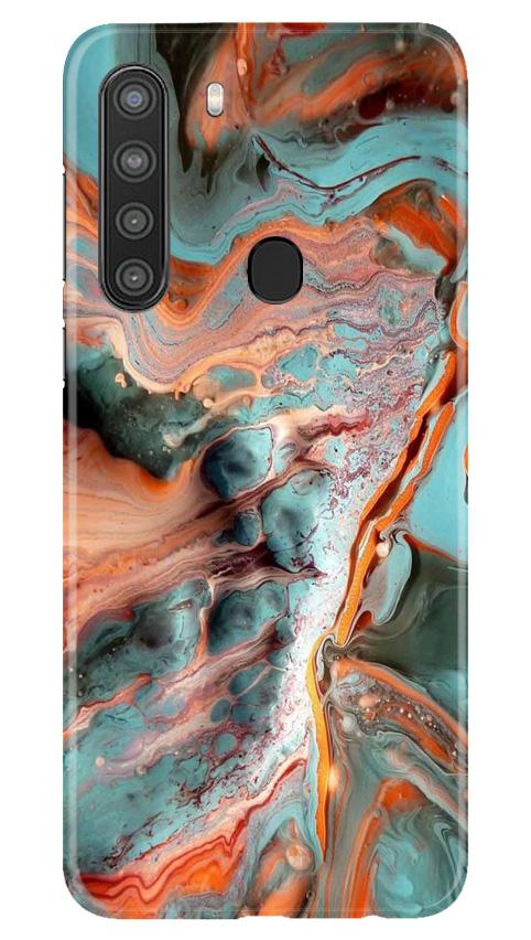 Marble Texture Mobile Back Case for Samsung Galaxy A21 (Design - 309)