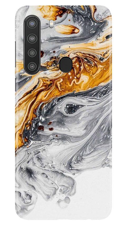 Marble Texture Mobile Back Case for Samsung Galaxy A21 (Design - 310)