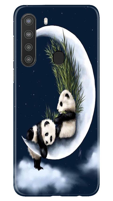 Panda Moon Mobile Back Case for Samsung Galaxy A21 (Design - 318)