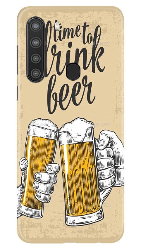 Drink Beer Mobile Back Case for Samsung Galaxy A21 (Design - 328)