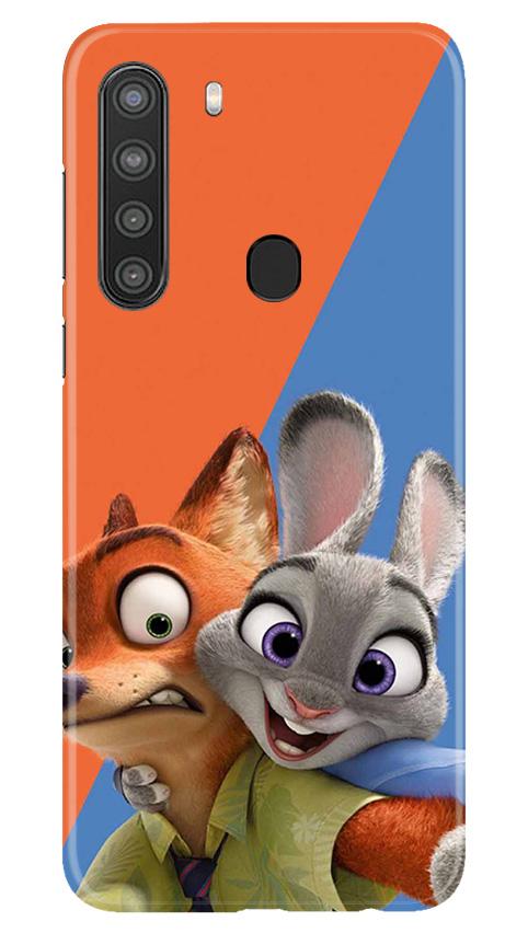 Cartoon Mobile Back Case for Samsung Galaxy A21 (Design - 346)