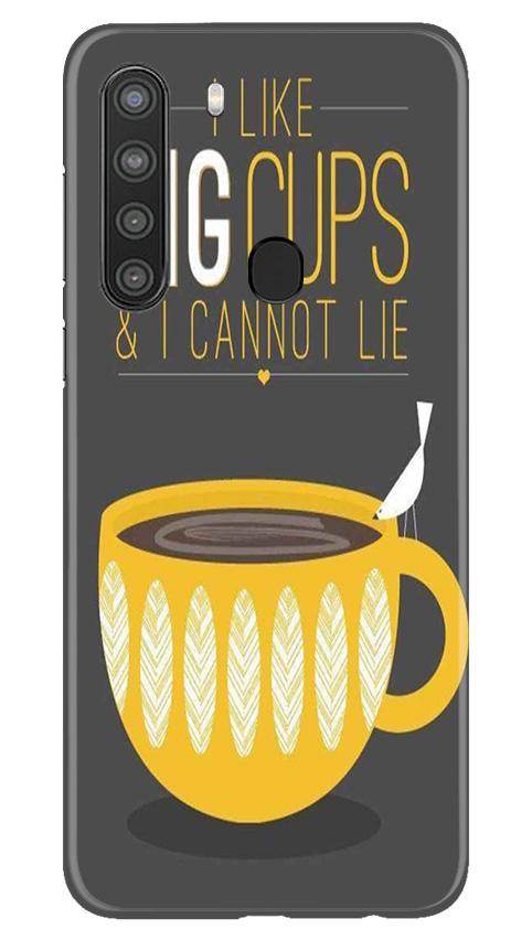 Big Cups Coffee Mobile Back Case for Samsung Galaxy A21 (Design - 352)
