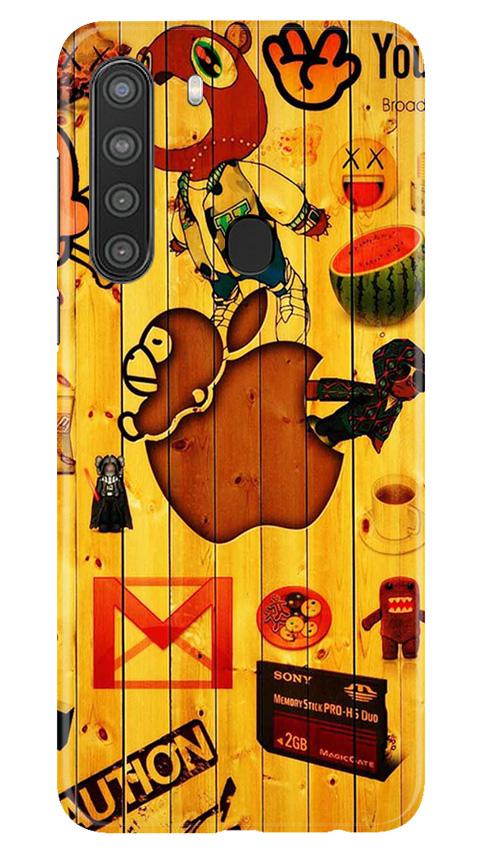 Wooden Texture Mobile Back Case for Samsung Galaxy A21 (Design - 367)