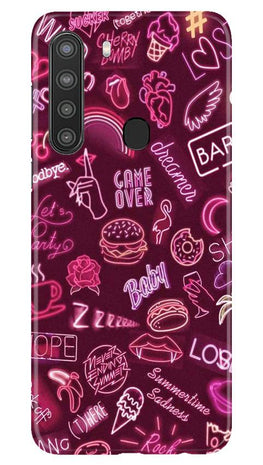 Party Theme Mobile Back Case for Samsung Galaxy A21 (Design - 392)