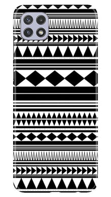Black white Pattern Mobile Back Case for Samsung Galaxy A22 (Design - 5)