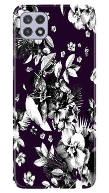 white flowers Mobile Back Case for Samsung Galaxy A22 (Design - 7)