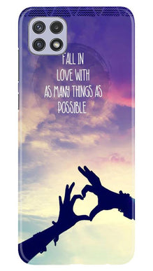 Fall in love Mobile Back Case for Samsung Galaxy A22 (Design - 50)