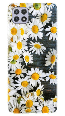 White flowers2 Mobile Back Case for Samsung Galaxy A22 (Design - 62)