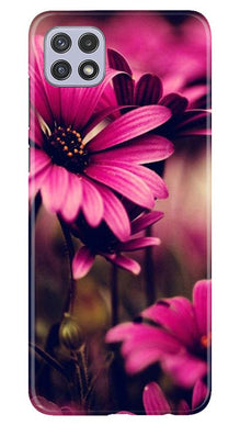 Purple Daisy Mobile Back Case for Samsung Galaxy A22 (Design - 65)