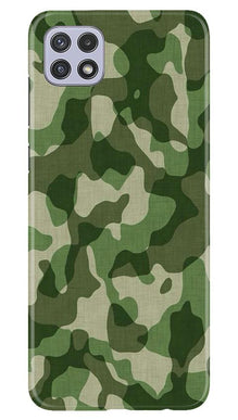 Army Camouflage Mobile Back Case for Samsung Galaxy A22  (Design - 106)