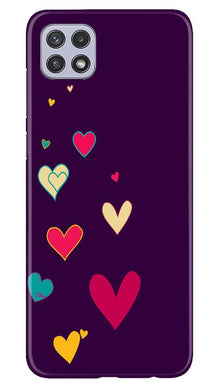 Purple Background Mobile Back Case for Samsung Galaxy A22  (Design - 107)