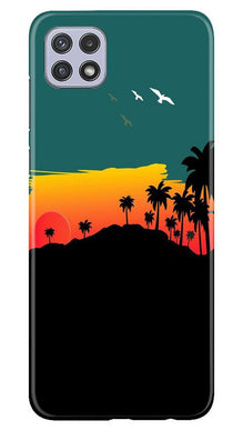Sky Trees Mobile Back Case for Samsung Galaxy A22 (Design - 191)