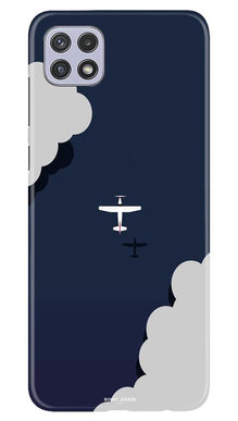 Clouds Plane Mobile Back Case for Samsung Galaxy A22 (Design - 196)