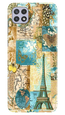 Travel Eiffel Tower Mobile Back Case for Samsung Galaxy A22 (Design - 206)