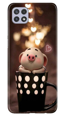 Cute Bunny Mobile Back Case for Samsung Galaxy A22 (Design - 213)